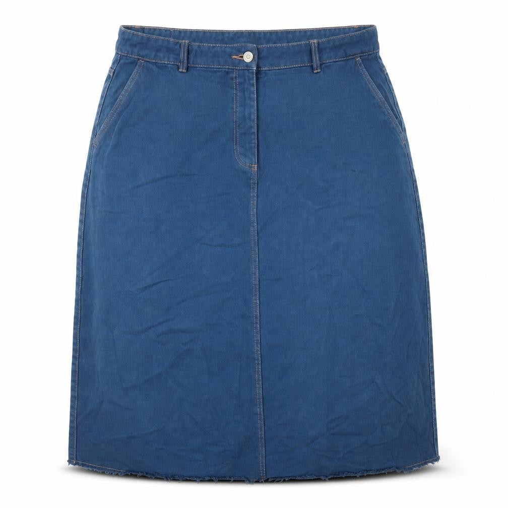 NEXT Womens Blue Polyester A-Line Skirt Size 41 in Zip