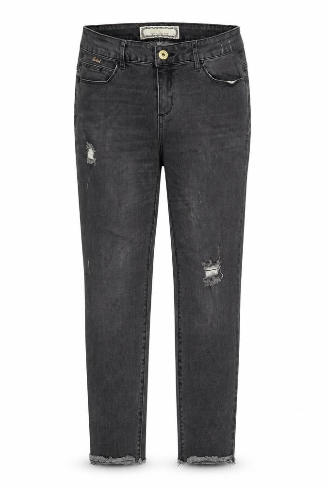 Salad Jeans Womens Grey Cotton Skinny Jeans Size 28 in Regular Zip