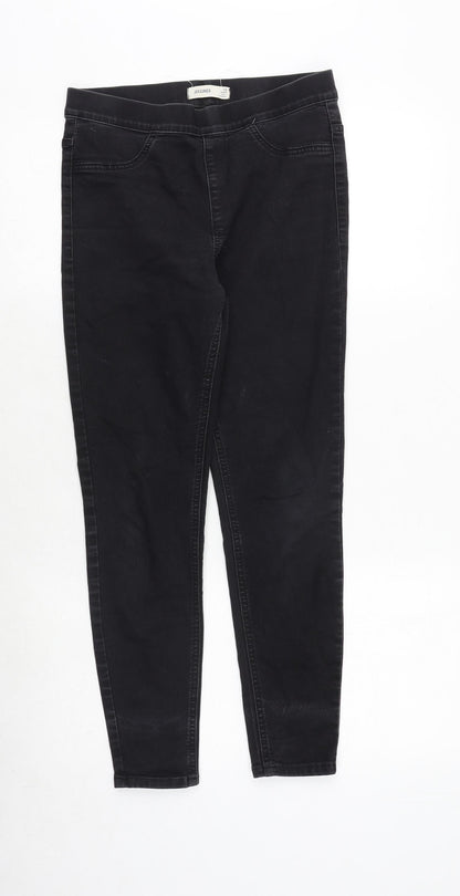 Marks & Spencer Womens Black Cotton Jegging Jeans Size 10 Regular