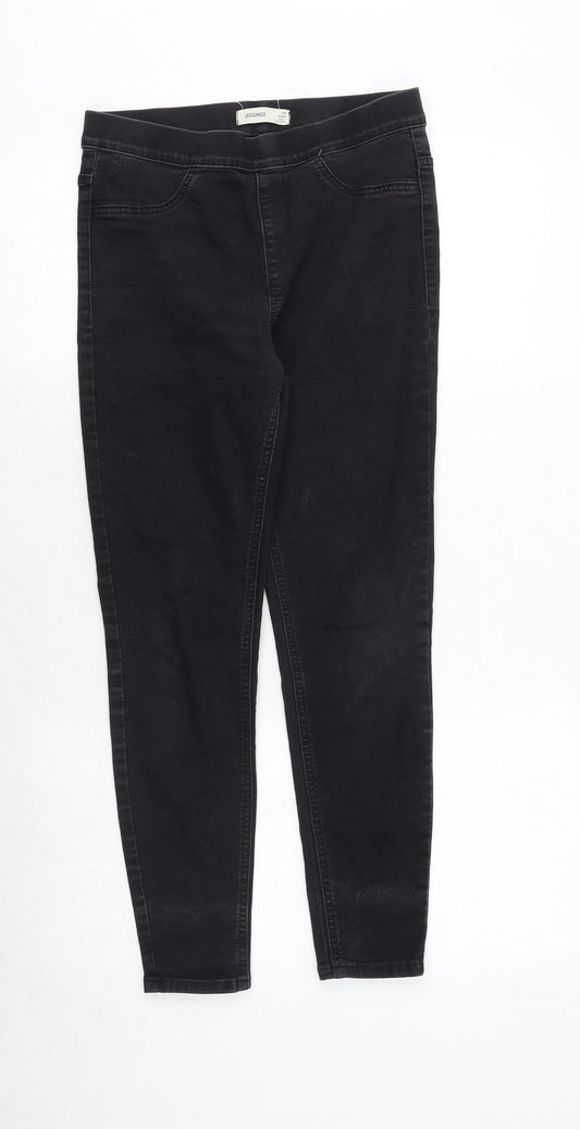 Marks and Spencer Womens Black Cotton Jegging Jeans Size 10 Regular