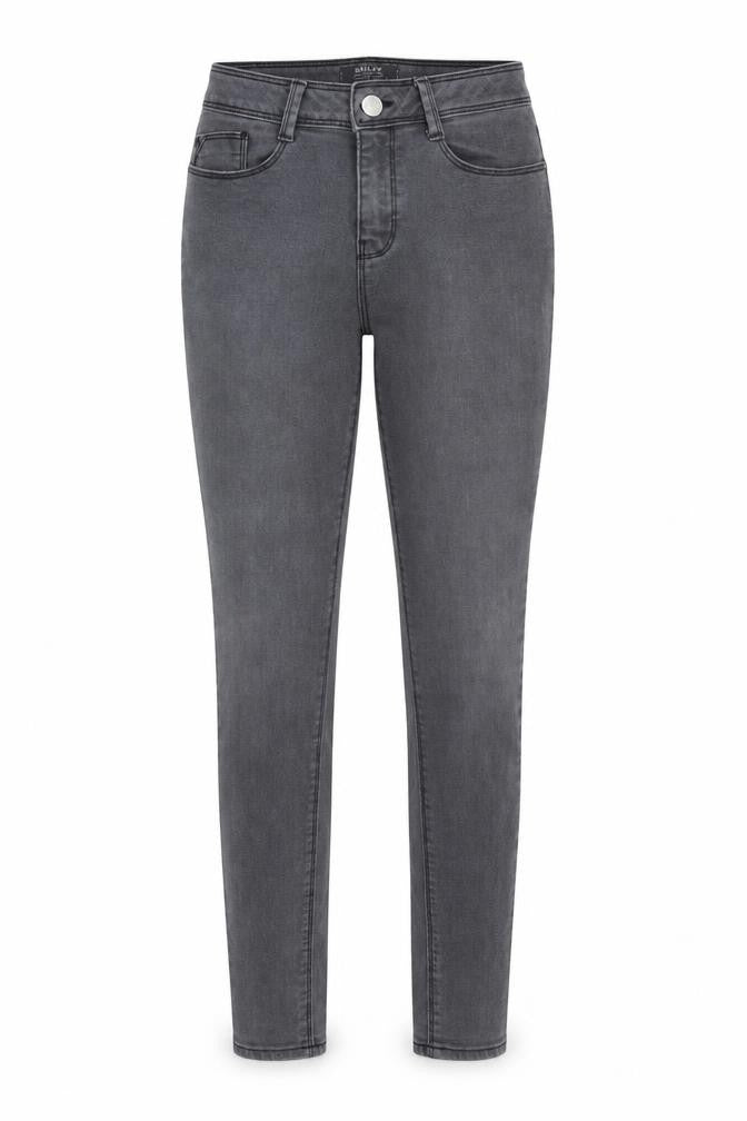 Dorothy Perkins Womens Grey Cotton Skinny Jeans Size 10 Regular Zip