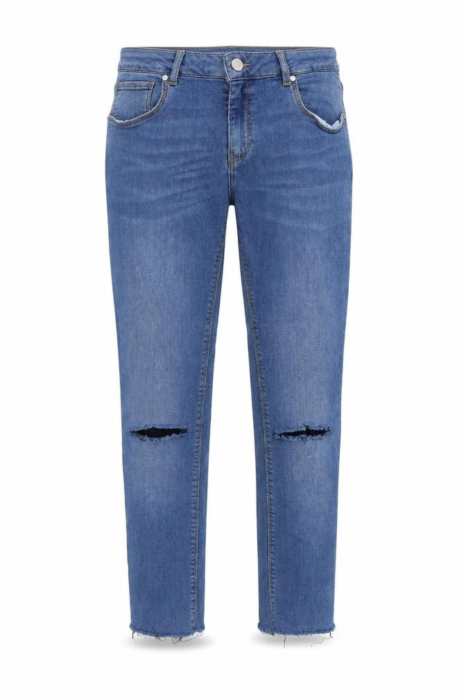 Never Denim Womens Blue Polyester Straight Jeans Size 28 in Regular Zip