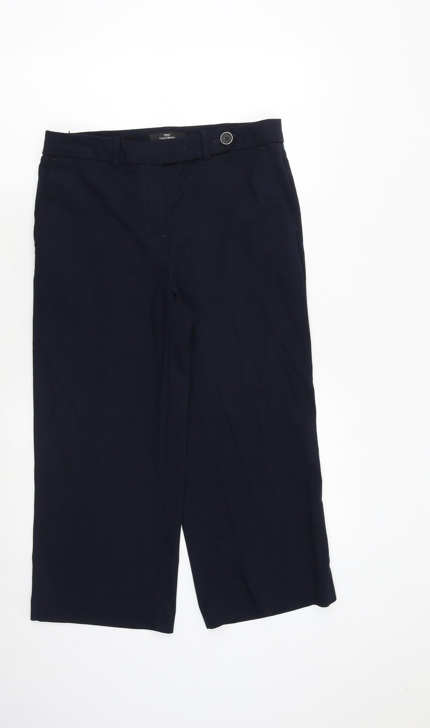 NEXT Womens Blue Polyester Trousers Size 10 Regular Zip