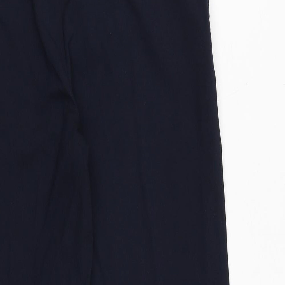 NEXT Womens Blue Polyester Trousers Size 10 Regular Zip