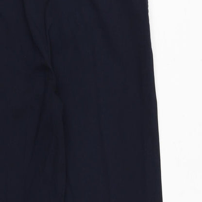 Next Womens Blue Polyester Trousers Size 10 Regular Zip