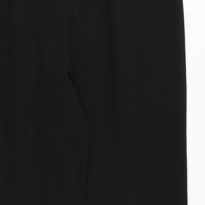 Country Casuals Womens Black Polyester Trousers Size 16 Regular Zip