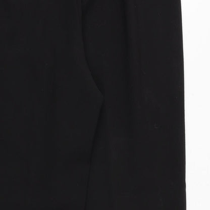 Country Casuals Womens Black Polyester Trousers Size 16 Regular Zip