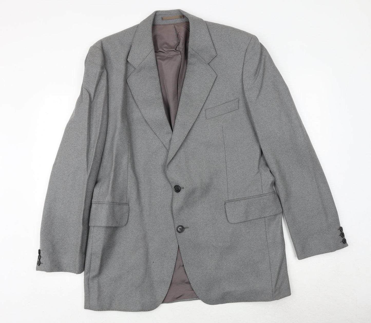 Hornes Mens Grey Polyester Jacket Suit Jacket Size 40 Regular