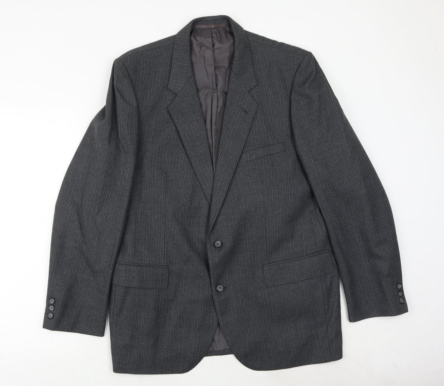 Burton Mens Grey Polyester Jacket Suit Jacket Size 38 Regular