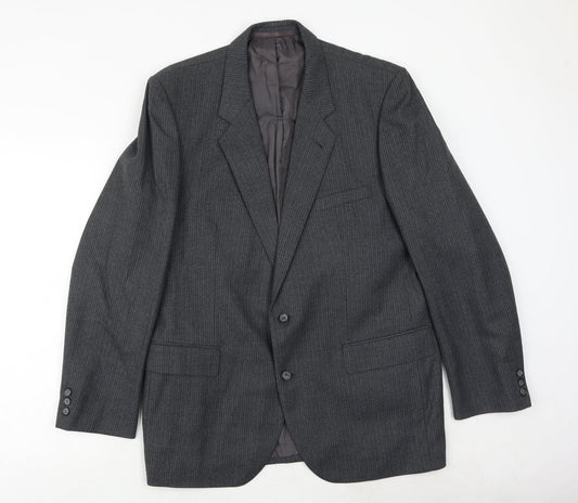 Burton Mens Grey Polyester Jacket Suit Jacket Size 38 Regular