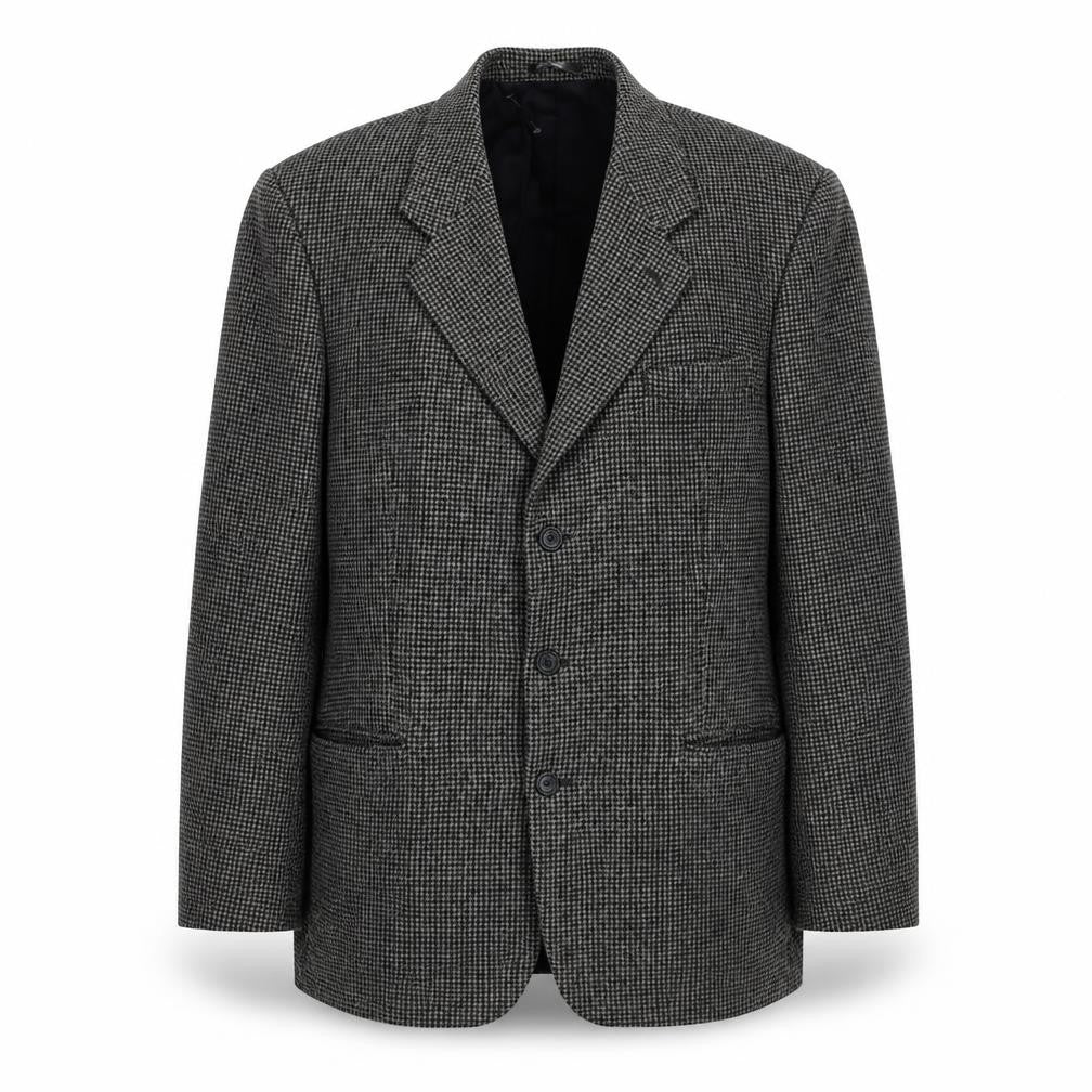 Arnold Brant Mens Grey Geometric Wool Jacket Suit Jacket Size 46 Regular