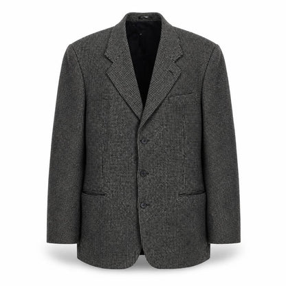 Arnold Brant Mens Grey Geometric Wool Jacket Suit Jacket Size 46 Regular