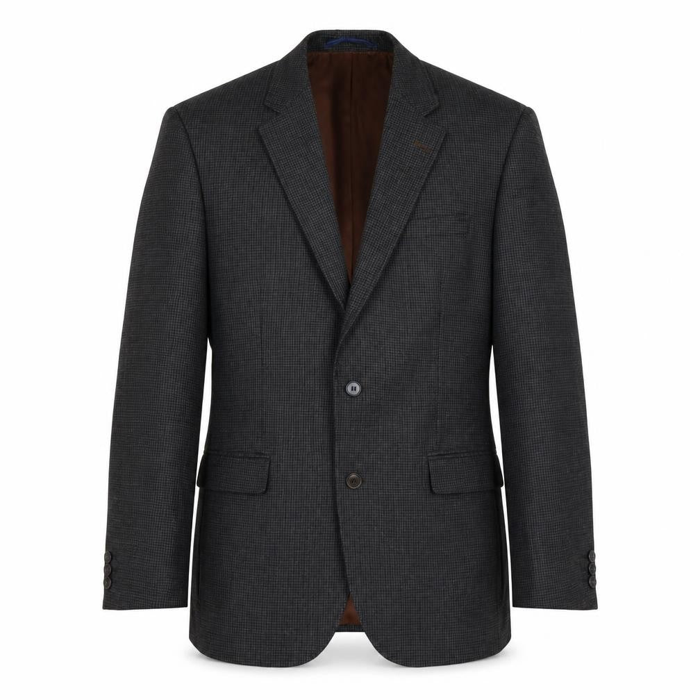 Marks & Spencer Mens Grey Geometric Wool Jacket Suit Jacket Size M Regular