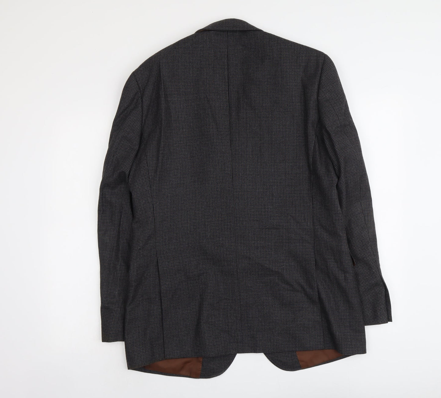 Marks and Spencer Mens Grey Geometric Wool Jacket Suit Jacket Size M Regular