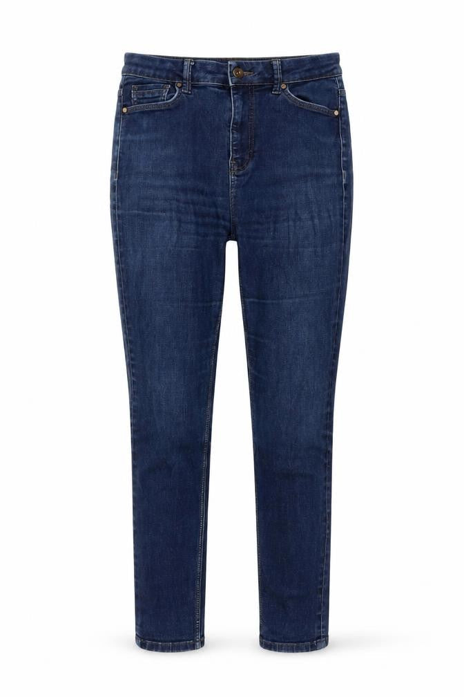 Marks & Spencer Womens Blue Cotton Skinny Jeans Size 10 L27 in Regular Button