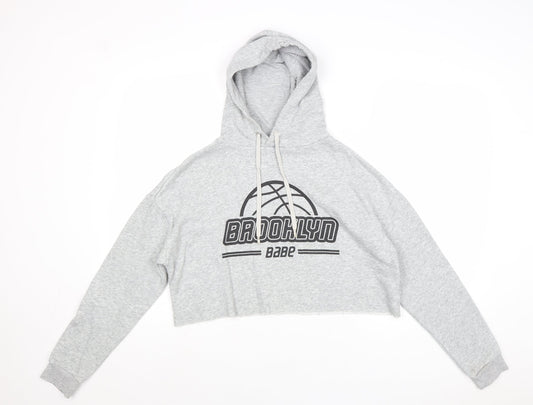 Divided by H&M Womens Grey Cotton Pullover Hoodie Size S Pullover - Brooklyn Babe