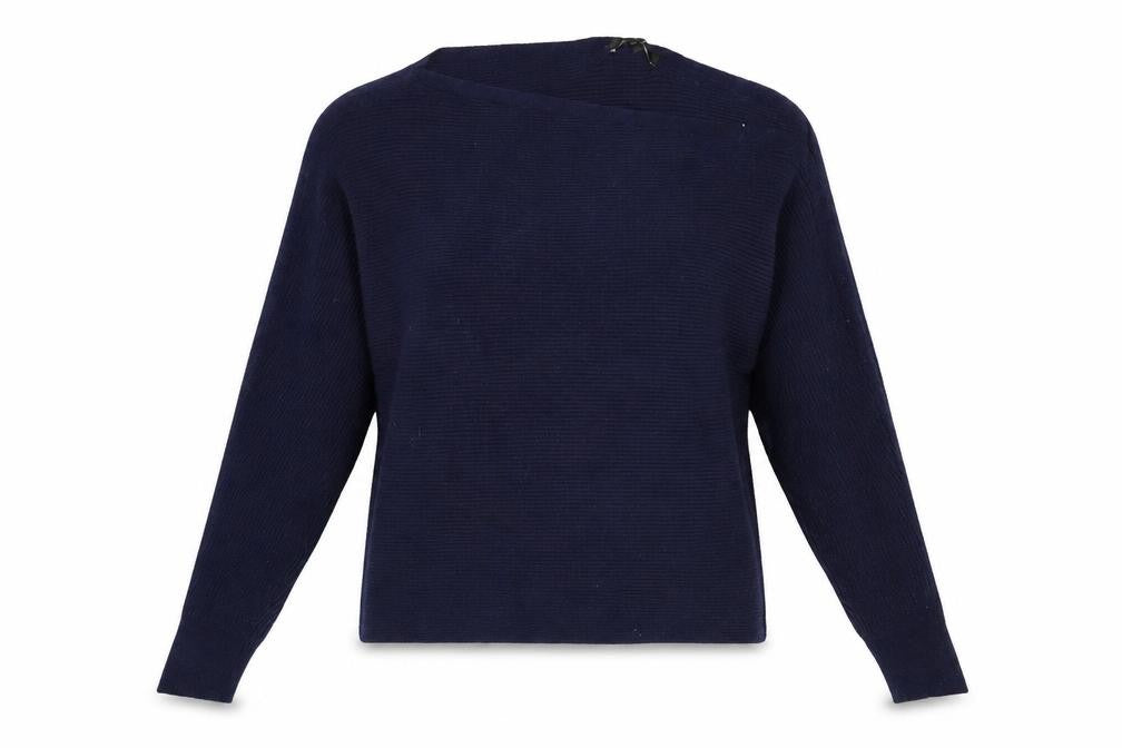 NEXT Womens Blue V-Neck Viscose Pullover Jumper Size 8