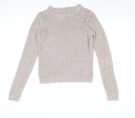 Dorothy Perkins Womens Multicoloured Boat Neck Acrylic Pullover Jumper Size 10