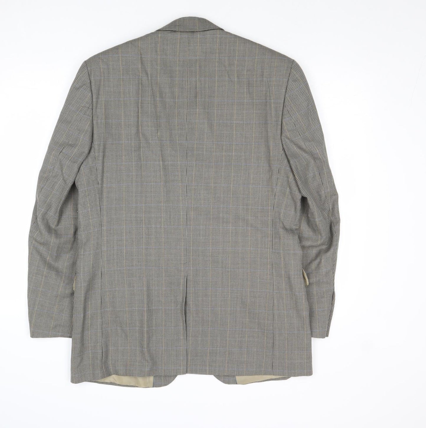 BHS Mens Multicoloured Geometric Wool Jacket Suit Jacket Size 40 Regular