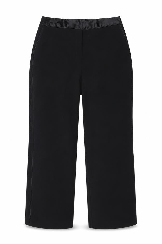 Sag Harbor Womens Black Polyester Trousers Size 16 Regular Zip