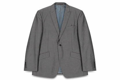 Fellini Mens Grey Polyester Jacket Suit Jacket Size 42 Regular