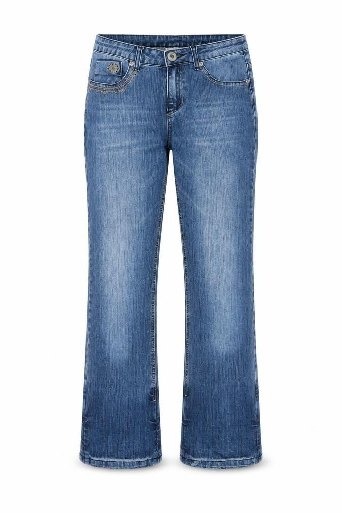 X-Mali Womens Blue Cotton Straight Jeans Size 6 Regular Zip