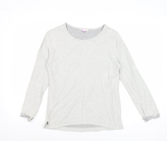 John Lewis Girls Grey Cotton Pullover Sweatshirt Size 11 Years Pullover