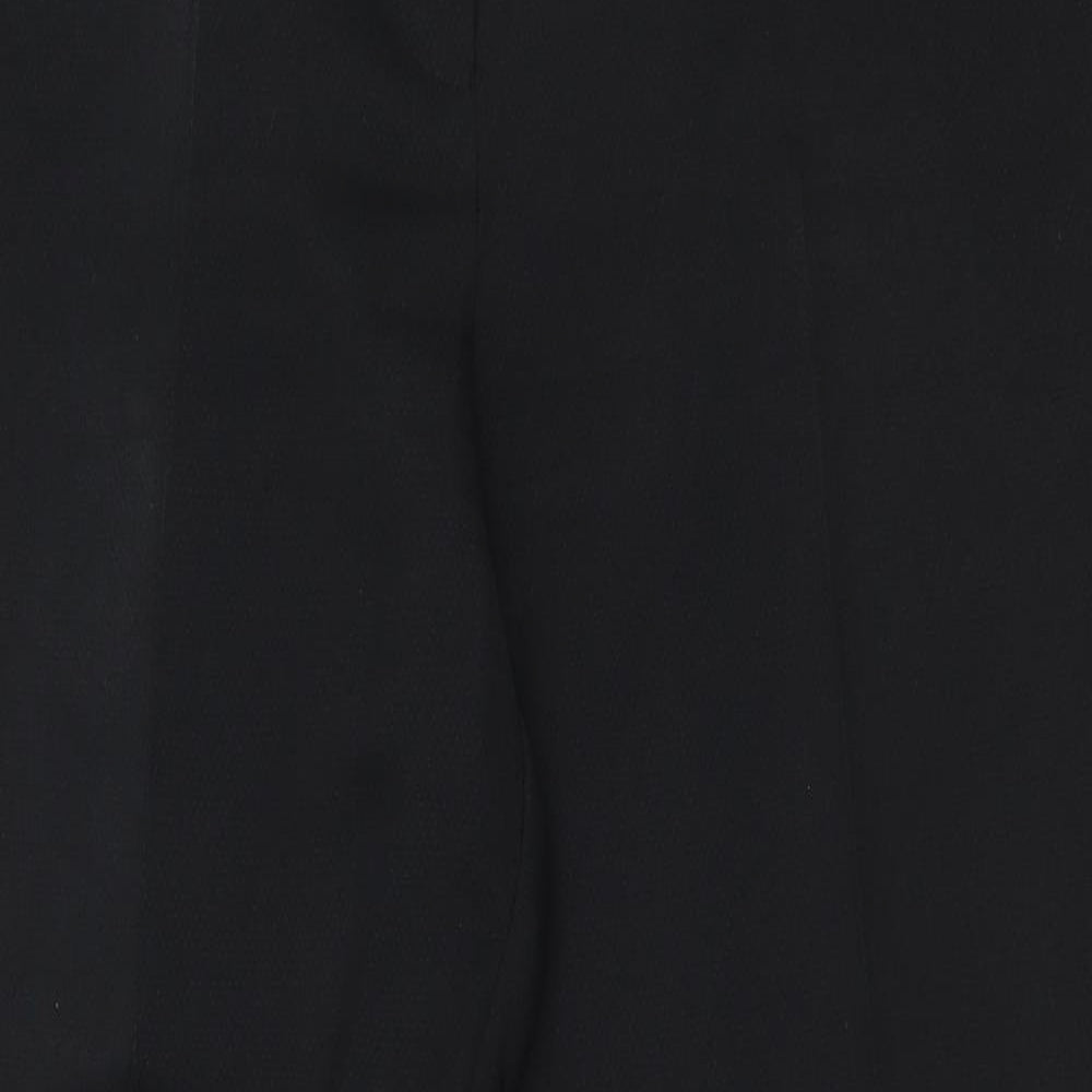 Very Womens Black Polyester Trousers Size 16 Regular Zip