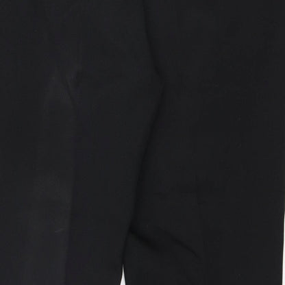 Very Womens Black Polyester Trousers Size 16 Regular Zip