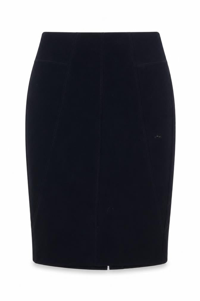 Marks & Spencer Womens Blue Polyester A-Line Skirt Size 8 Zip