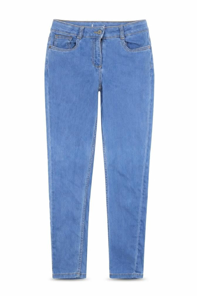 Debenhams Girls Blue Cotton Skinny Jeans Size 10-11 Years Regular Zip