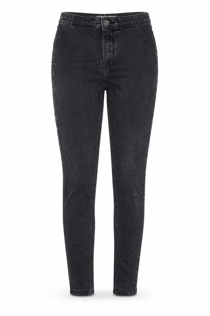 Topshop Womens Black Cotton Skinny Jeans Size 30 in Regular Zip