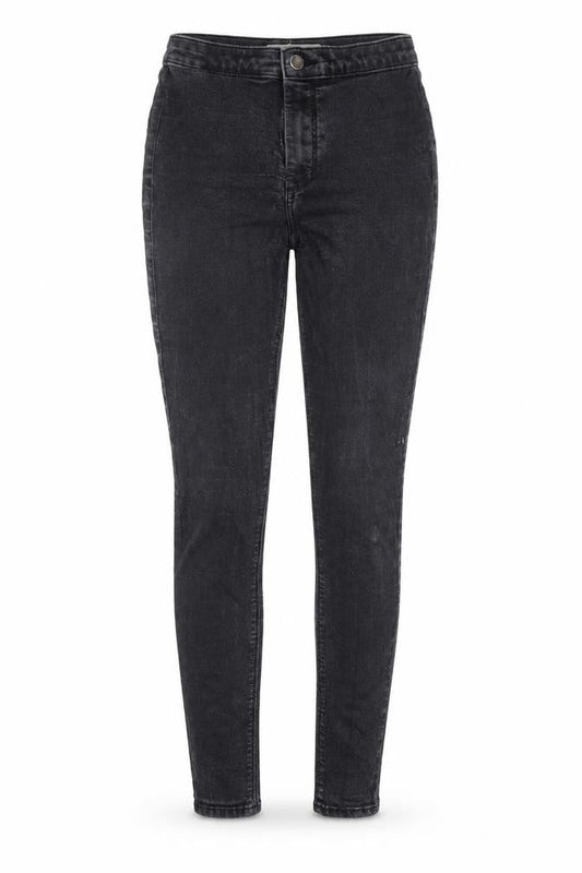 Topshop Womens Black Cotton Skinny Jeans Size 30 in Regular Zip