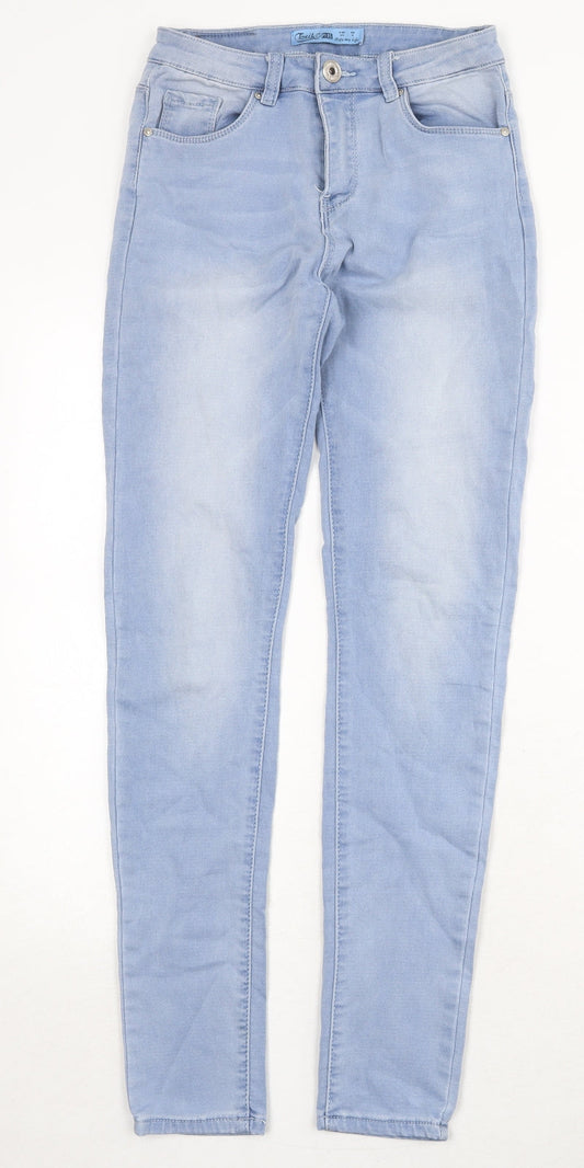 Toxik3 Womens Blue Cotton Skinny Jeans Size S Regular Zip