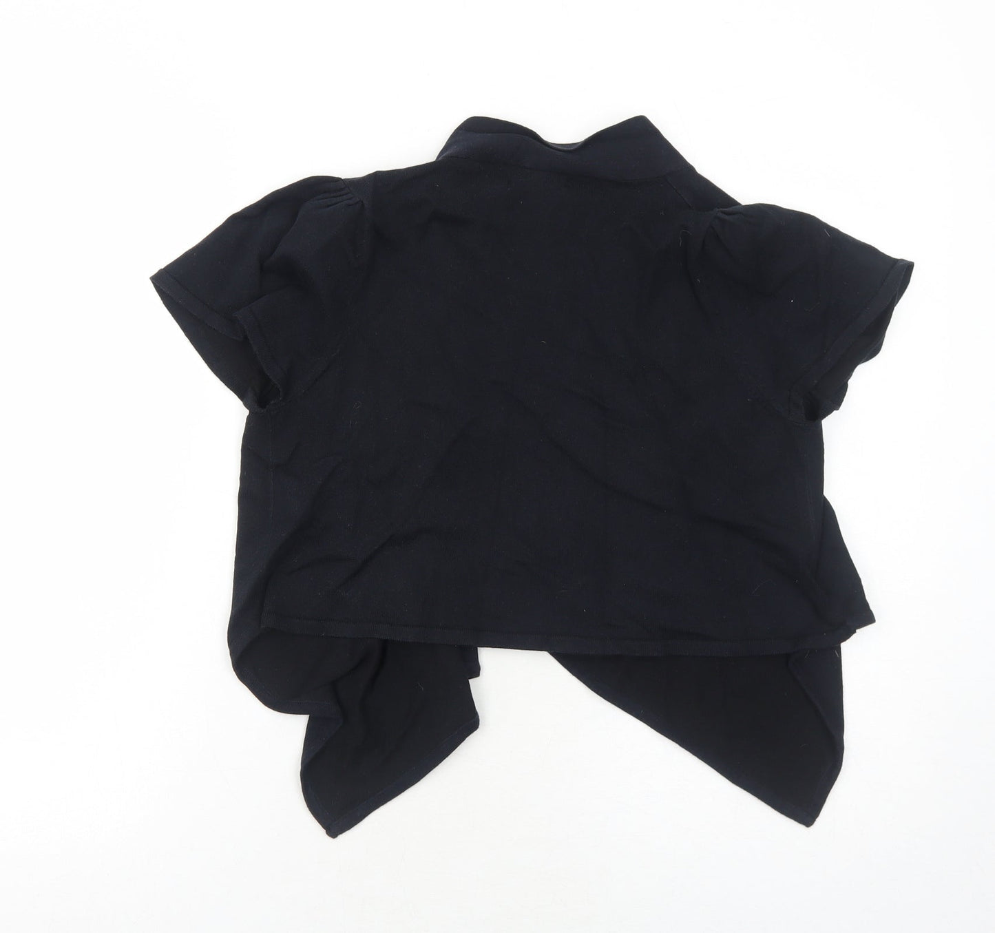 South Womens Black V-Neck Cotton Cardigan Jumper Size 14