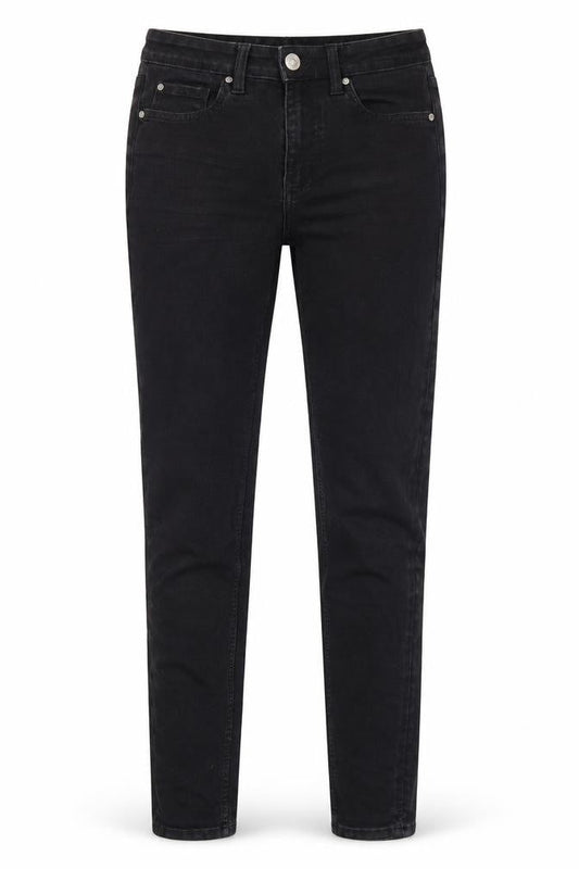 Marks & Spencer Womens Black Cotton Skinny Jeans Size 8 Regular Zip