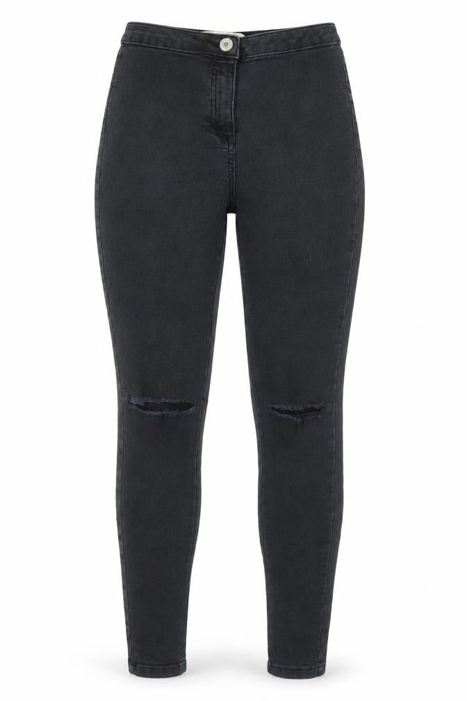 Parisian Collection Womens Black Cotton Skinny Jeans Size 10 Regular Zip