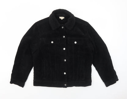 Topshop Womens Black Jacket Size 6 Button