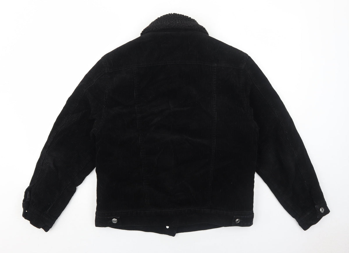 Topshop Womens Black Jacket Size 6 Button