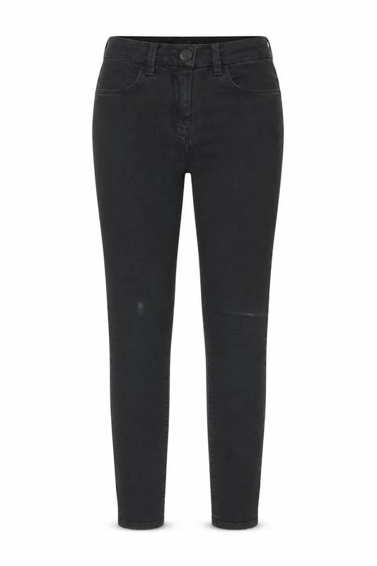 Marks & Spencer Womens Grey Cotton Skinny Jeans Size 8 Regular Zip