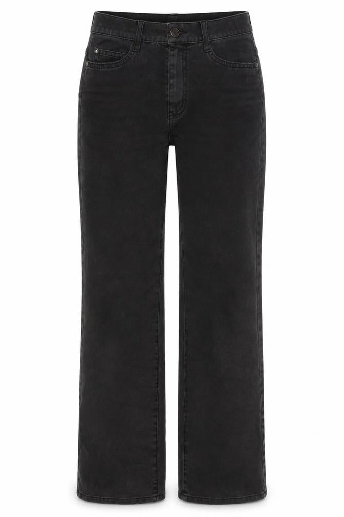 Olsen Womens Black Cotton Straight Jeans Size 28 in Regular Zip
