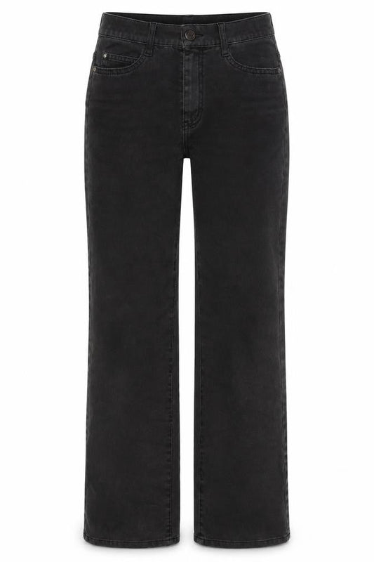 Olsen Womens Black Cotton Straight Jeans Size 28 in Regular Zip