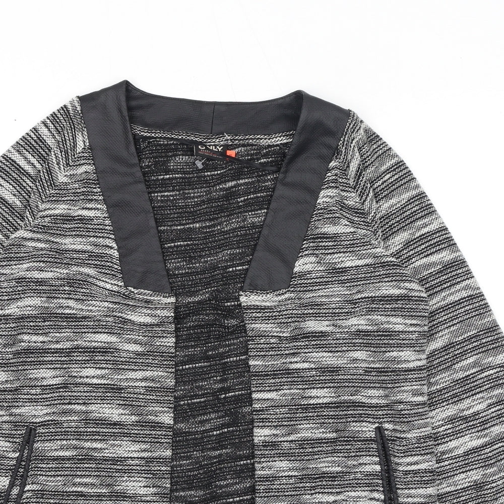 Only Womens Black V-Neck Polyester Cardigan Jumper Size S