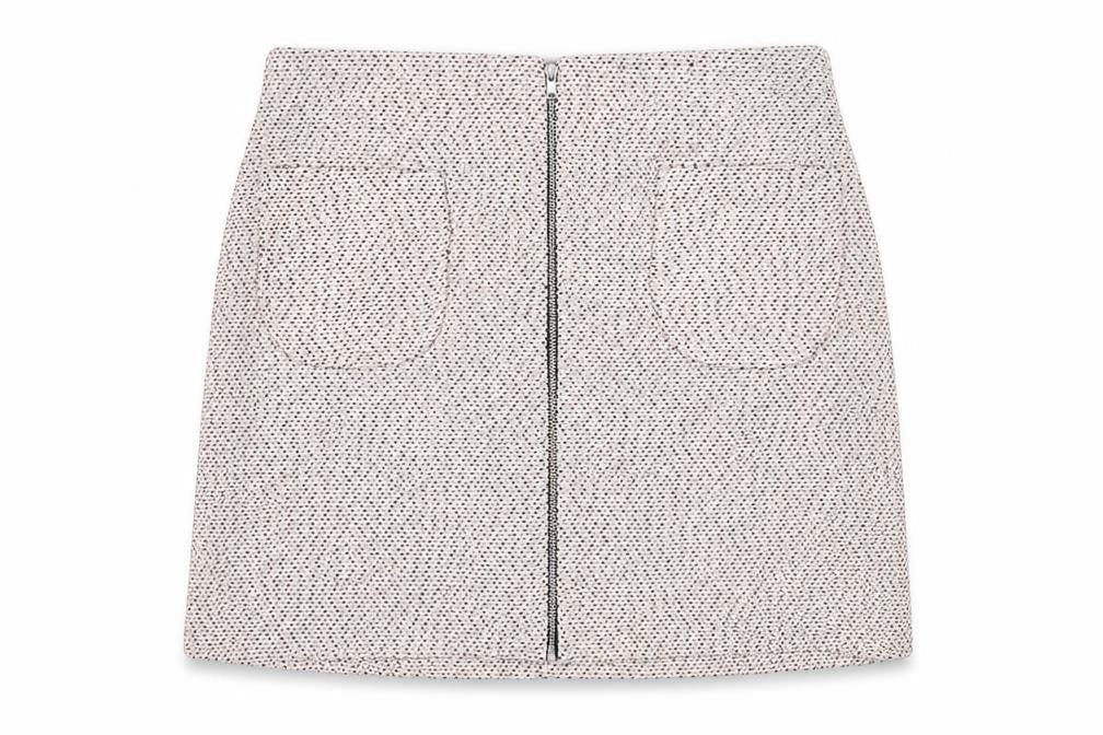 New Look Womens Pink Geometric Polyester A-Line Skirt Size 12 Zip