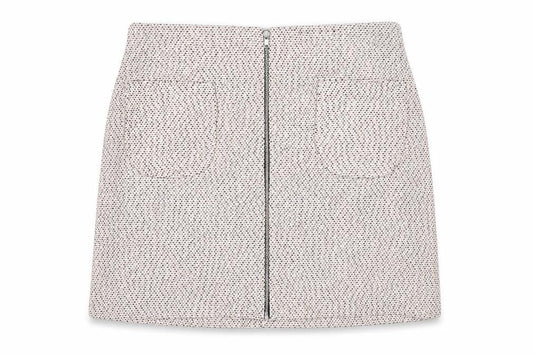 New Look Womens Pink Geometric Polyester A-Line Skirt Size 12 Zip