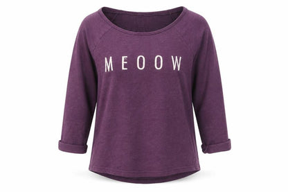 H&M Womens Purple Cotton Pullover Sweatshirt Size M Pullover - Meoow