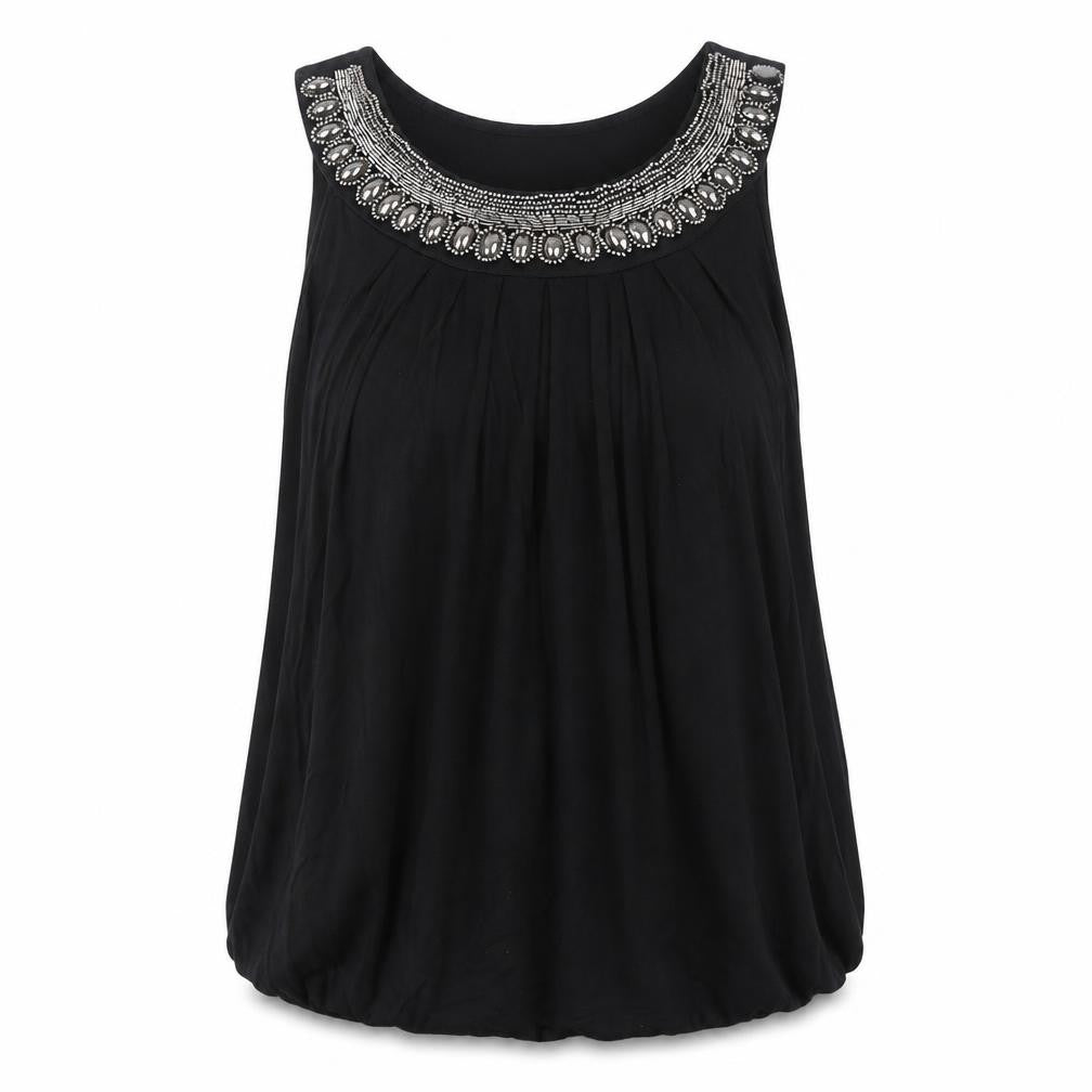Cynthia Rowley Womens Black Viscose Basic Blouse Size 12 Scoop Neck