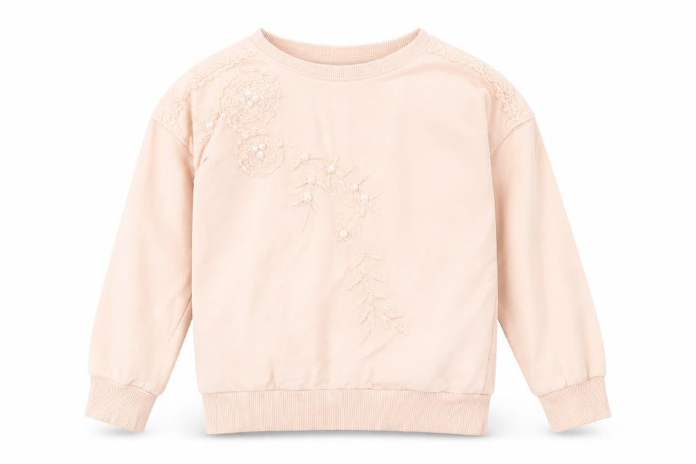 NEXT Girls Pink Cotton Pullover Sweatshirt Size 6 Years Pullover