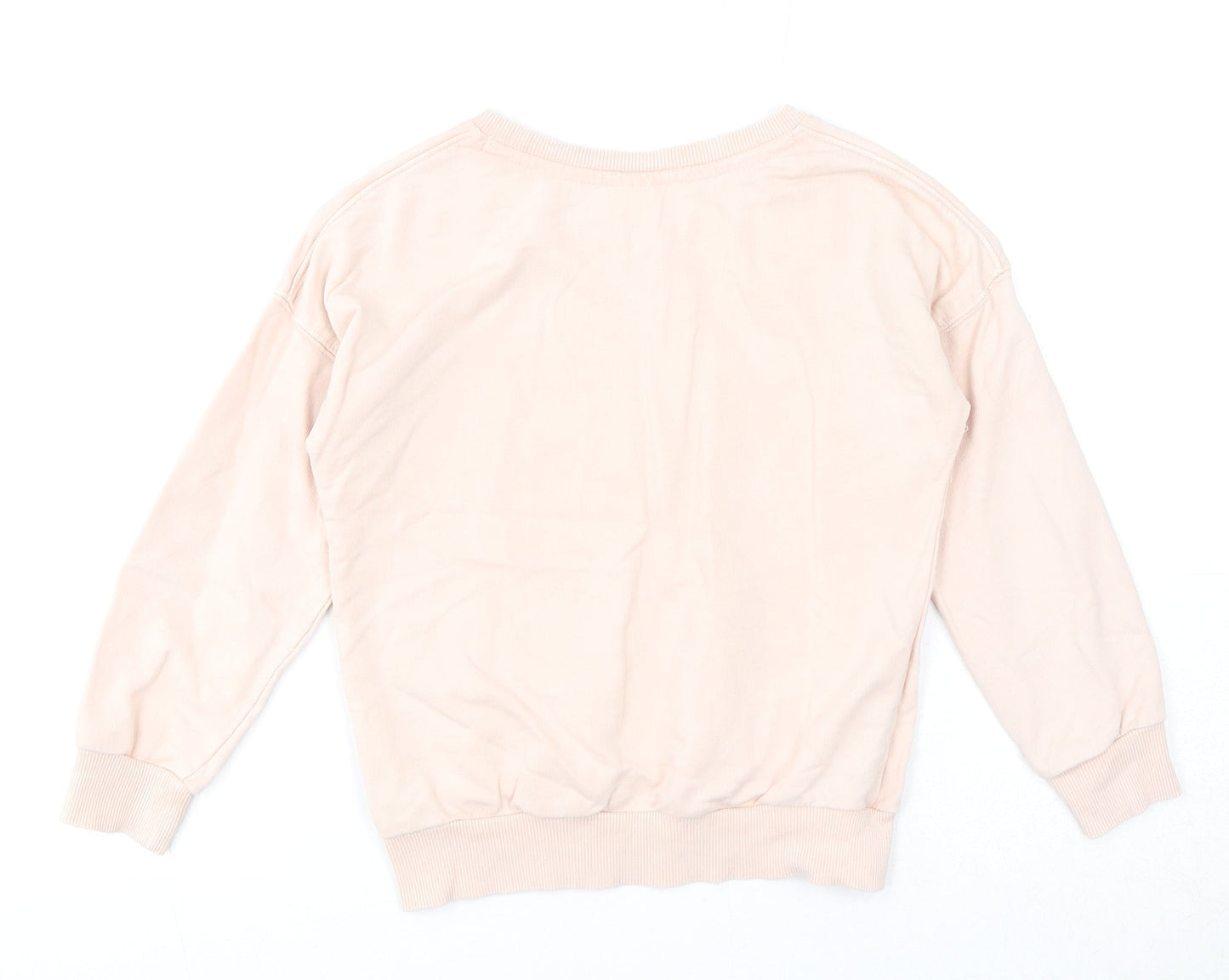 NEXT Girls Pink Cotton Pullover Sweatshirt Size 6 Years Pullover