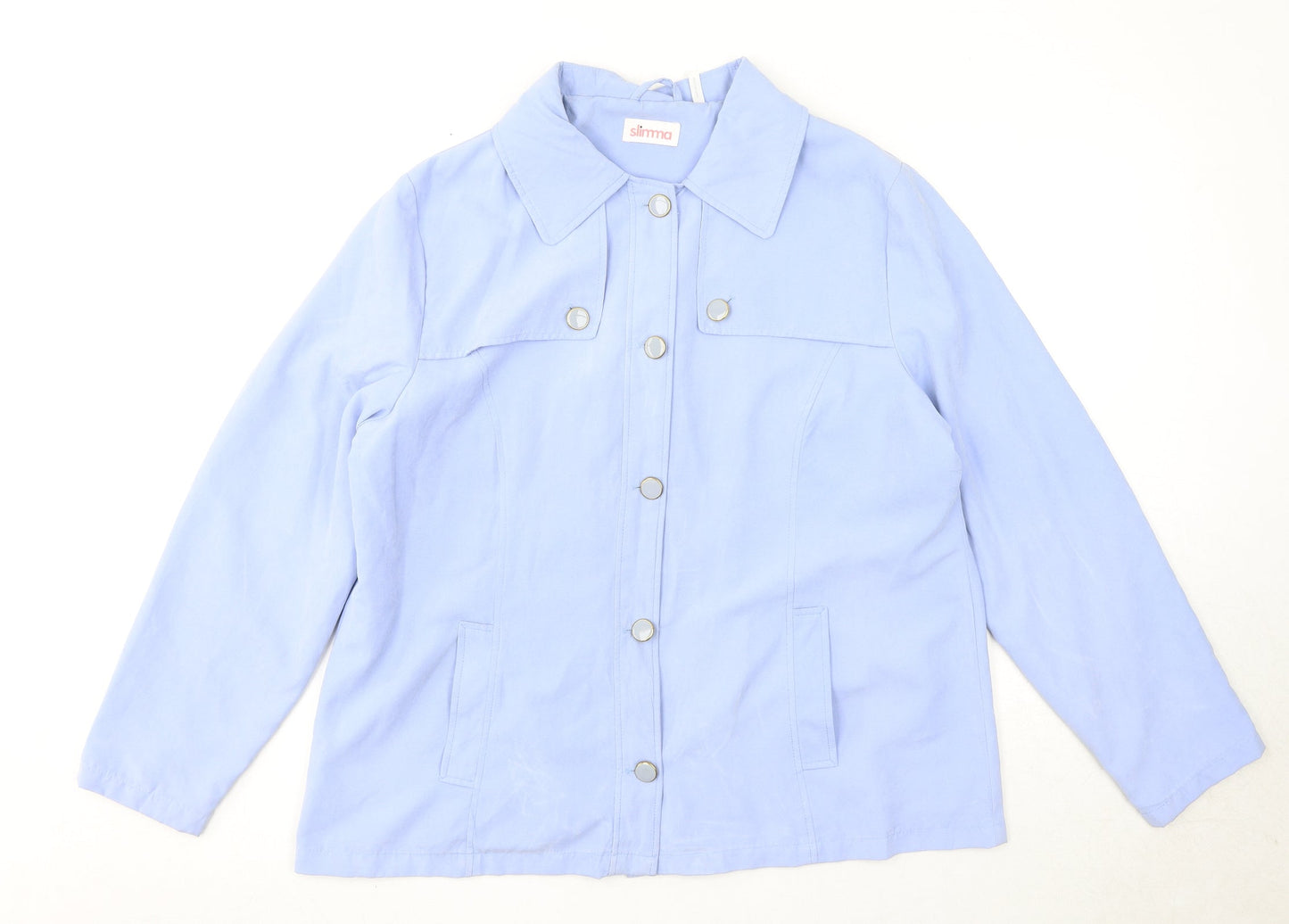 Slimma Womens Blue Jacket Size 16 Buckle